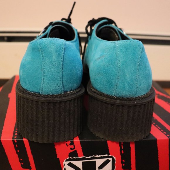 Tuk Suede Creeper Argan Blue Men's Sz.6 Women's Sz.8 Used Platform - Picture 6 of 12